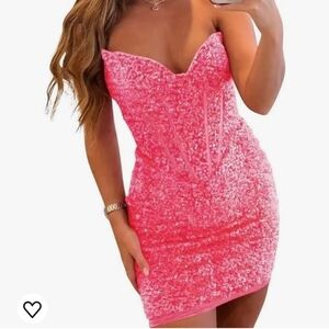 New savvy sequin short prom dress (size 20)